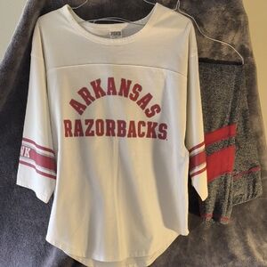 Arkansas Razorbacks Womens Shirt - White and Red